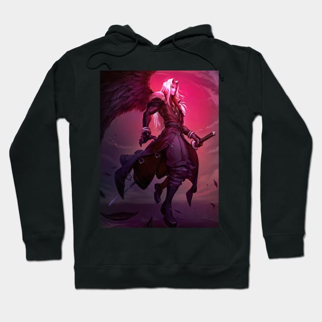 Winged Dark Angel Hoodie by SkyfrNight